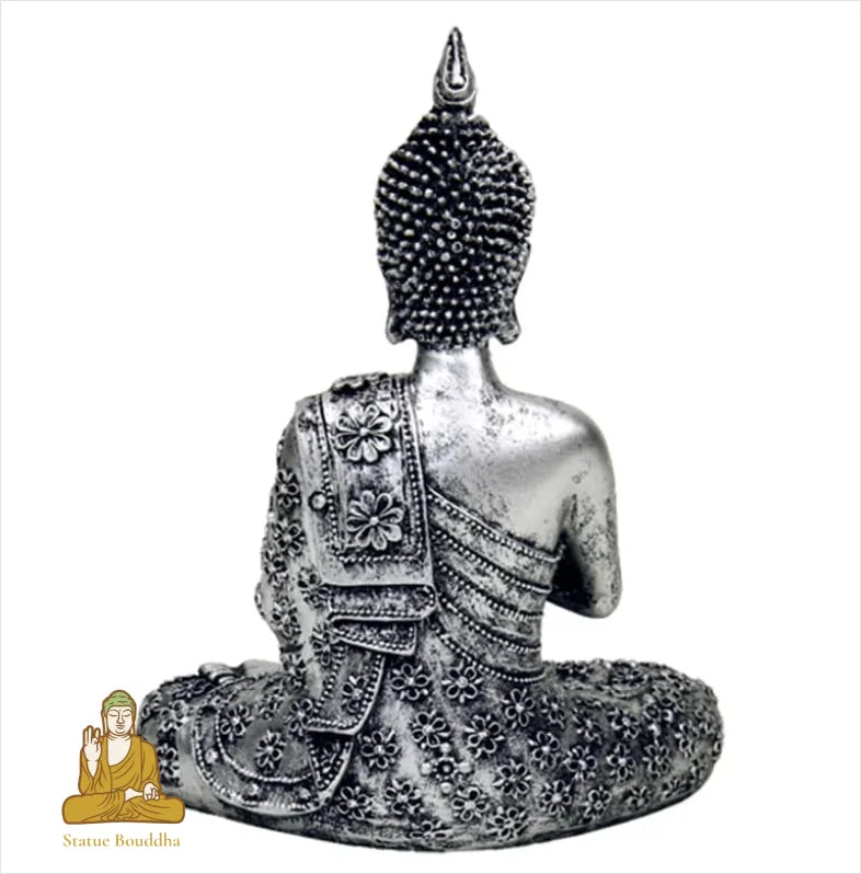 Statue Bouddha Argenté